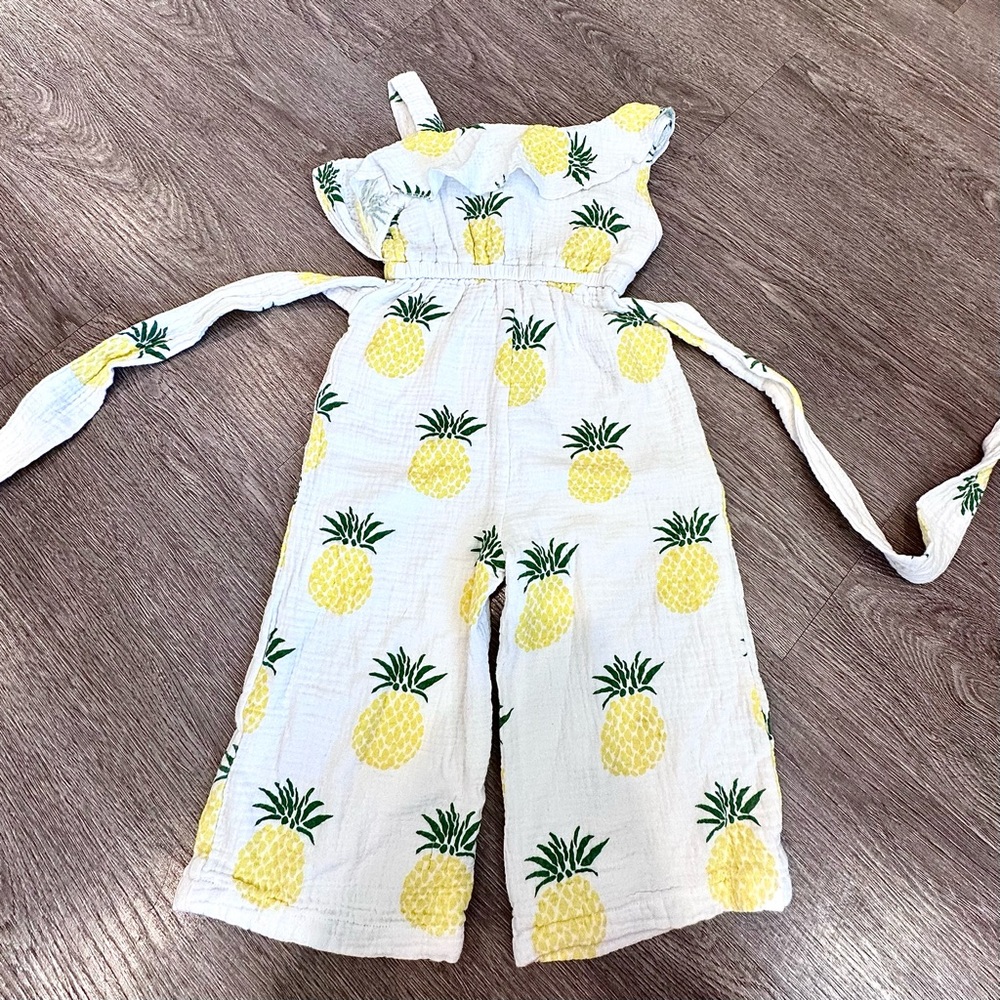 Emma Jean Pineapple Print Toddler Jumpsuit Romper 2T